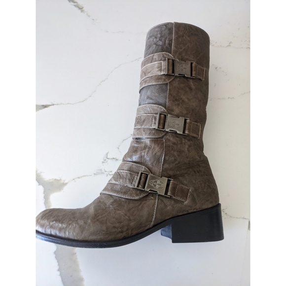 THOMAS WYLDE EUC ash skull moto boots - Picture 8 of 12